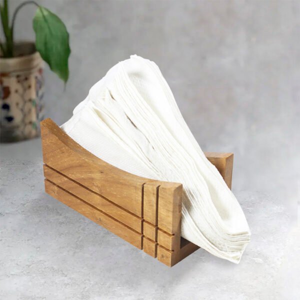 Sustainable Wooden Tissue Box – 100% Natural with Walnut Finish - Image 4